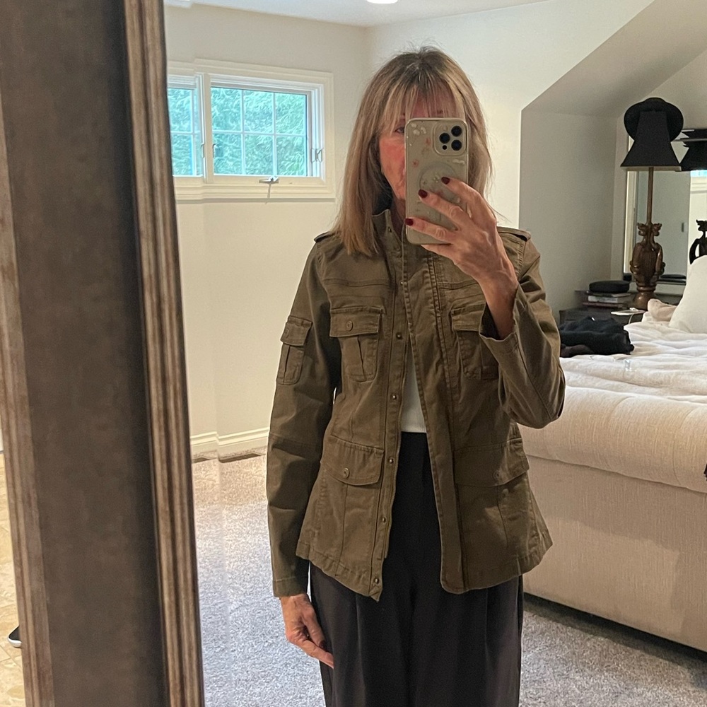 Kenzie dark olive green utility jacket size medium